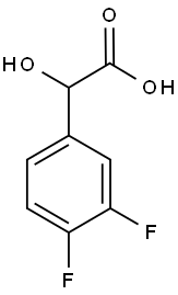 3,4-二氟扁桃酸 结构式