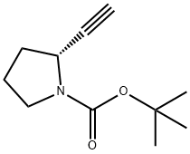(R)-2-乙炔基吡咯烷-1-羧酸叔丁酯 结构式