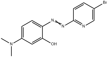 2-(5-溴-2-吡啶偶氮)-5-二甲氨基苯酚 结构式