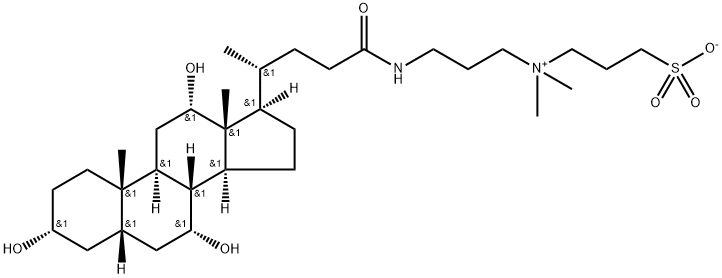 3-[3-(胆酰胺丙基)二甲氨基]-1-丙磺酸内盐 结构式