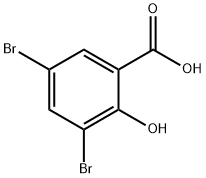 3,5-二溴-2-羟基苯甲酸 结构式