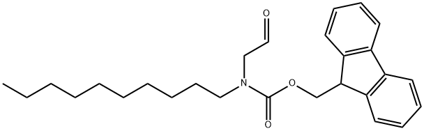 (9H-芴-9-基)-癸基(2-氧代乙基)氨基甲酸甲酯 结构式