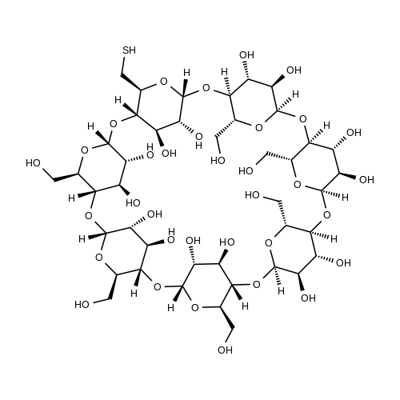 巯基-β-环糊精 结构式