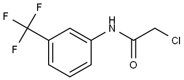 N-氯乙酰-3-三氟甲基苯胺 结构式
