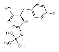 Boc-D-4-氟苯丙氨酸 结构式
