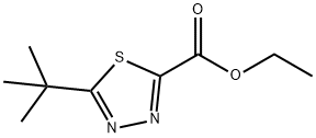 5-叔丁基-1,3,4-噻二唑-2-羧酸乙酯 结构式