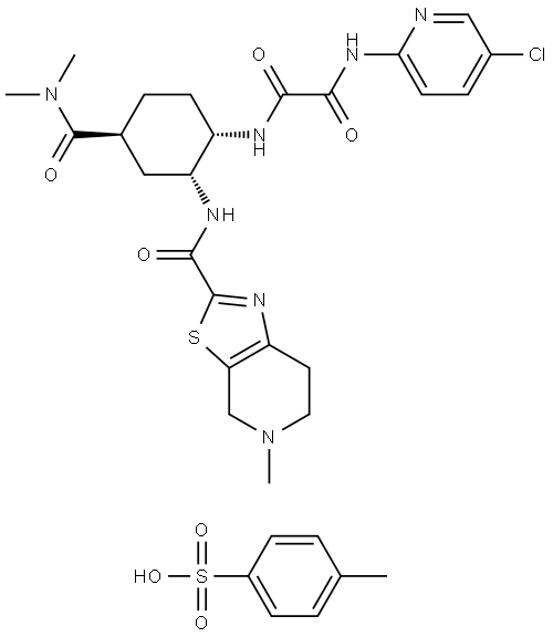 依度沙班对甲苯磺酸盐 结构式