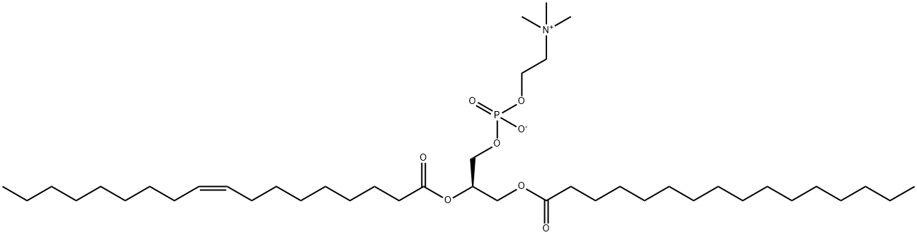1-棕榈酰基-2-油酰基-卵磷脂 结构式