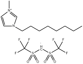 1-甲基-3-辛基咪唑双(三氟甲烷磺酰)亚甲盐 结构式