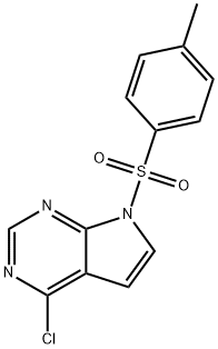 4-氯-7-对甲苯磺酰基-7H-吡咯并[2,3-d]嘧啶 结构式