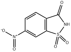 6-硝基-1,2-苯并异噻唑啉-3-酮1,1-二氧化物 结构式
