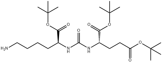 (S)-2-(3-((S)-氨基-1-叔丁氧基-1-氧代己烷-2-基)脲基)戊二酸二叔丁酯 结构式