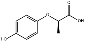 (R)-2-(4-羟基苯氧基)丙酸 结构式