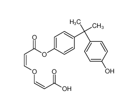 4,4'-(1-甲基亚乙基)二苯酚与(氯甲基)环氧乙烷和2-丙烯酸酯的聚合物 结构式