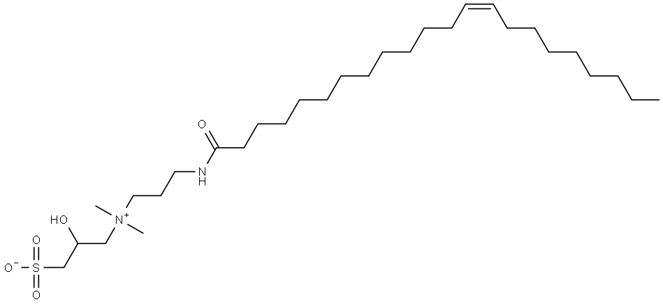 芥酸酰胺丙基羟基磺基甜菜碱 结构式