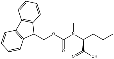 Fmoc-N-甲基-L-正缬氨酸 结构式