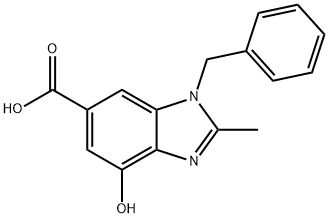 1-苄基-4-羟基-2-甲基-1H-苯并[d]咪唑-6-羧酸 结构式