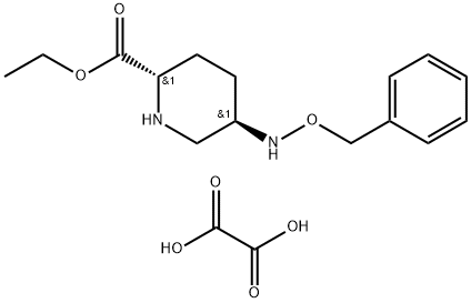 (2S,5R)-苄氧胺基哌啶-2-甲酸乙酯草酸盐 结构式