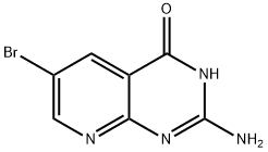 2-氨基-6-溴吡啶并[2,3-d]嘧啶-4(3H)-酮 结构式