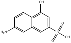 7-氨基-4-羟基萘-2-磺酸 结构式