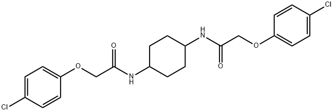 N,N'-(环己烷-1,4-二基)双(2-(4-氯苯氧基)乙酰胺) 结构式