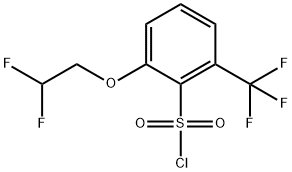 2-(2,2-二氟乙氧基)-6-(三氟甲基)苯-1-磺酰氯 结构式