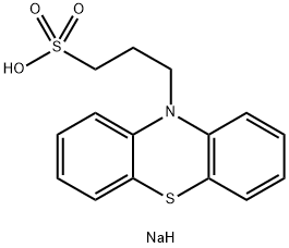 3-(10H-吩噻嗪-10-基)丙烷-1-磺酸钠 结构式