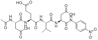 N-乙酰基-L-α-天冬氨酰-L-α-谷氨酰-L-缬氨酰-N-(4-硝基苯基)-L-天冬氨酰胺 结构式