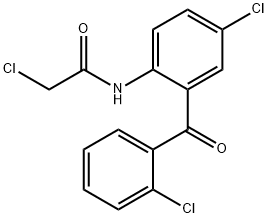 2-氯-N-(4-氯-2-(2-氯苯甲酰基)苯基)乙酰胺 结构式
