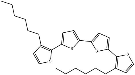 3,3'''-二己基-2,2':5',2'':5'',2'''-四联噻吩 结构式
