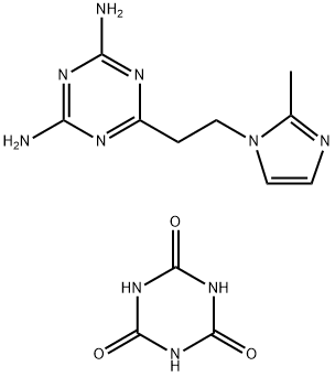 1,3,5-三嗪-2,4,6(1H,3H,5H)-三酮与6-[2-(2-甲基-1H-咪唑-1-基)乙基]-1,3,5-三嗪-2,4-二胺(1:1)化合物 结构式