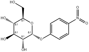 对硝基苯-α-D-葡萄糖吡喃苷 结构式