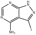 3-碘-4-氨基吡唑并[3,4-d]嘧啶 结构式