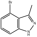 4-溴-3-甲基-1H-吲唑 结构式