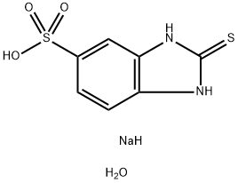 2-巯基-5-苯并咪唑磺酸钠二水合物 结构式