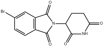 5-溴-2-(2,6-二氧代哌啶-3-基)异二氢吲哚-1,3-二酮 结构式