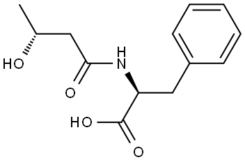 ((R)-3-羟基丁酰基)-L-苯丙氨酸 结构式