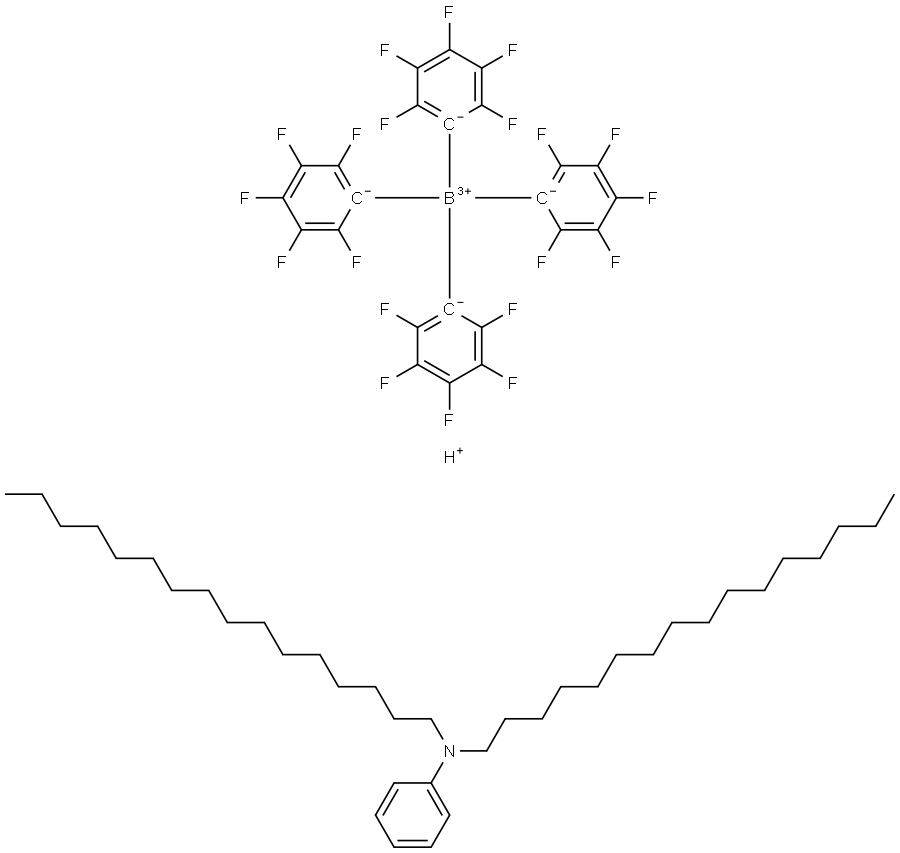 N,N-二十六烷基苯铵四(五氟苯基)硼酸盐 结构式