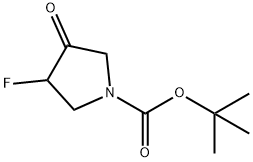 1-Boc-3-氟-4-氧代吡咯烷 结构式
