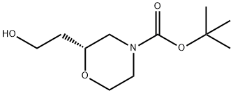 (R)-2-(2-羟乙基)-4-吗啉羧酸叔丁酯 结构式
