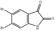 5,6-二溴吲哚啉-2,3-二酮 结构式