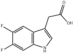 2-(5,6-二氟-1H-吲哚-3-基)乙酸 结构式
