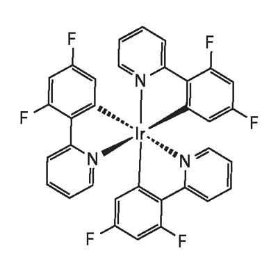 三[2-(4,6-二氟苯基)吡啶-C2,N]铱(III) 结构式