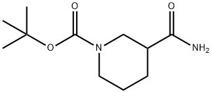 1-Boc-3-氨基甲酰基哌啶 结构式