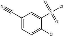 2-氯-5-氰基苯磺酰氯 结构式