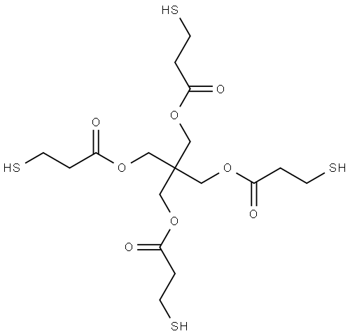 7575-23-7 四(3-巯基丙酸)季戊四醇酯 结构式