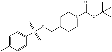1-N-Boc-4-(4-甲基苯磺酰氧甲基)哌啶 结构式