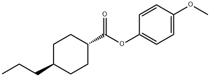 4-甲氧基苯基4-丙基环己烷羧酸酯 结构式