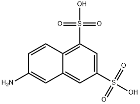 6-氨基萘-1,3-二磺酸 结构式