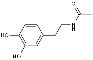 N-(3,4-二羟基苯乙基)乙酰胺 结构式